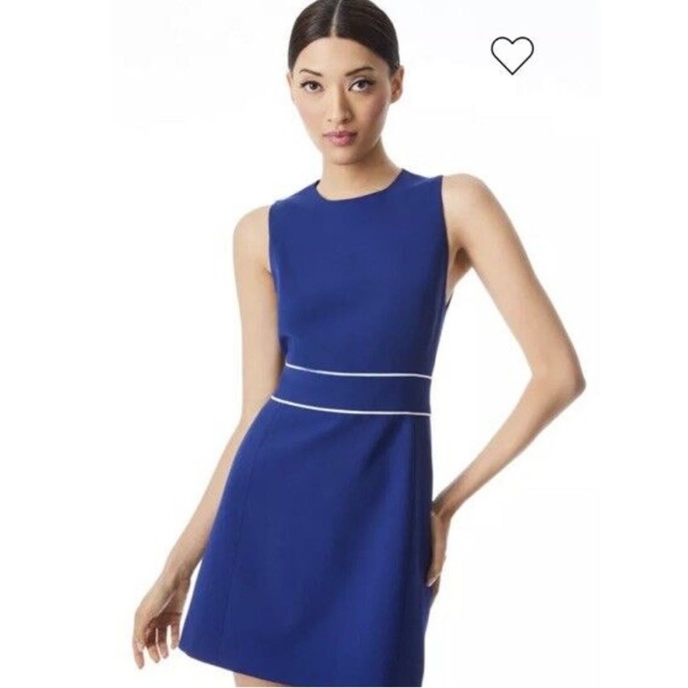 Alice and Olivia Coley Blue Mini Dress